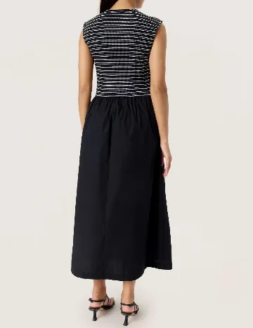 Rochie medie Soaked In Luxury, negru/alb Negru