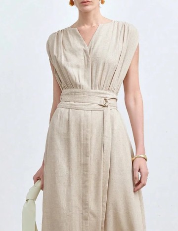 Rochie lunga SHEIN, crem