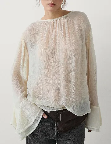 Bluza Massimo Dutti, crem Crem