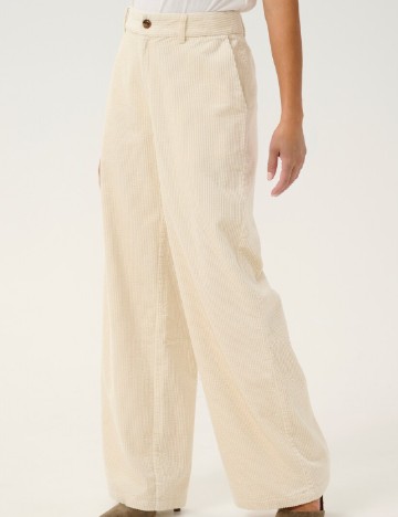 Pantaloni Culture, crem