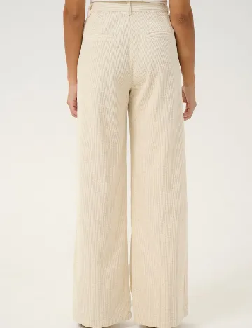 Pantaloni Culture, crem Crem
