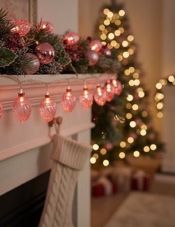 Ghirlanda luminoasa, roz