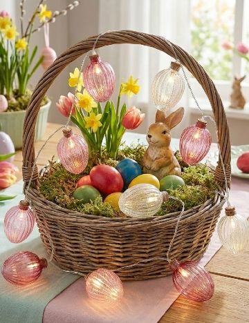 Ghirlanda luminoasa, alb/roz