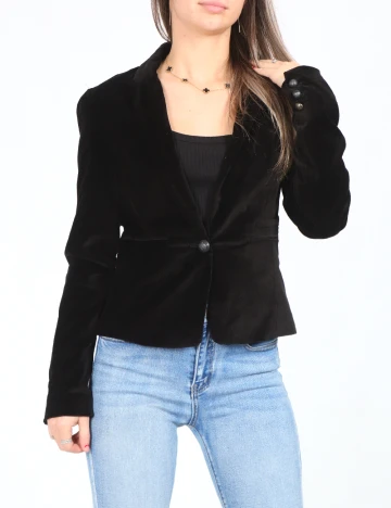 Sacou Bershka, negru Negru