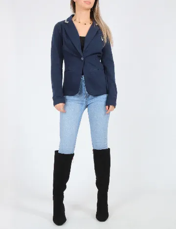 Sacou Bershka, albastru Albastru