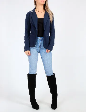 Sacou Bershka, albastru Albastru