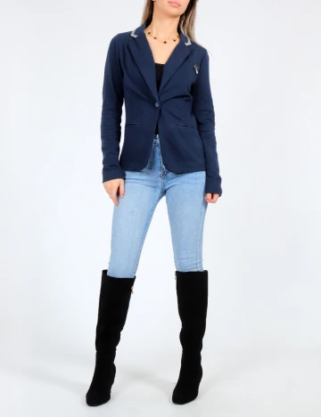 Sacou Bershka, albastru Albastru