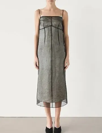 Rochie medie Massimo Dutti, negru/crem Negru