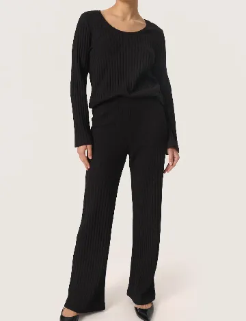 Pantaloni Soaked In Luxury, negru Negru