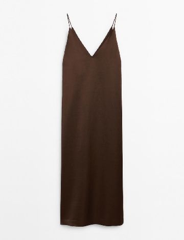 Rochie lunga Massimo Dutti, maro