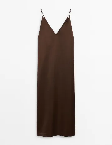 Rochie lunga Massimo Dutti, maro Maro