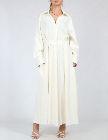 Rochie lunga SHEIN, crem