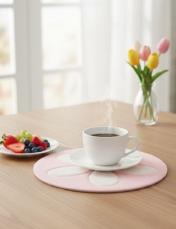 Suport farfurii Home Accents, roz