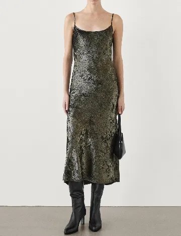 Rochie medie Massimo Dutti, verde Verde
