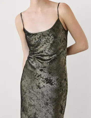 Rochie medie Massimo Dutti, verde Verde