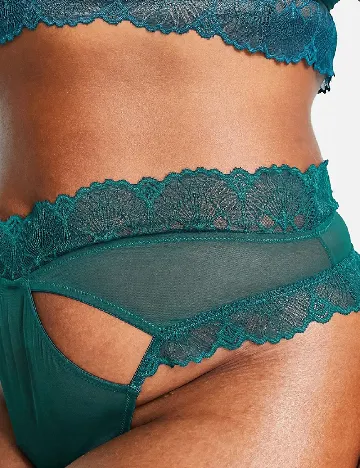 Chilot Wolf & Whistle Plus Size, turcoaz Verde