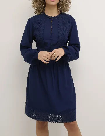 Rochie scurta Cream, bleumarin Albastru