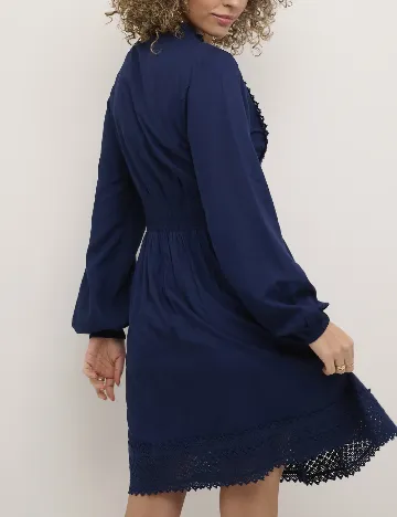 Rochie scurta Cream, bleumarin Albastru