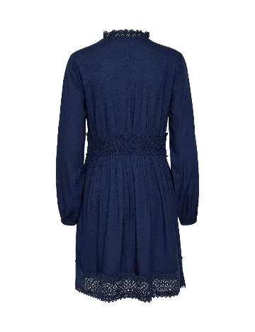 Rochie scurta Cream, bleumarin Albastru