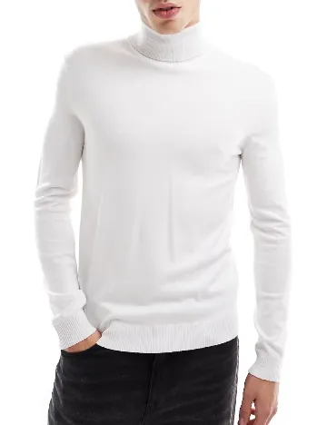 Pulover Bershka, alb Alb