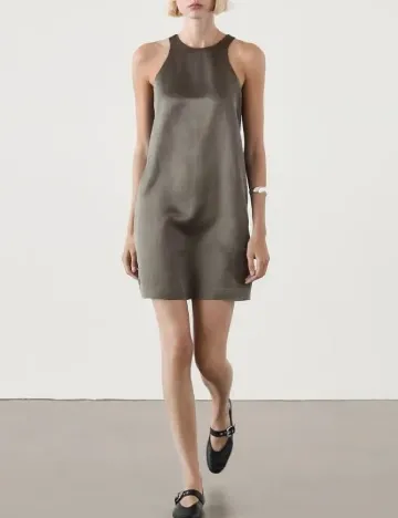 Rochie scurta Massimo Dutti, gri inchis Gri