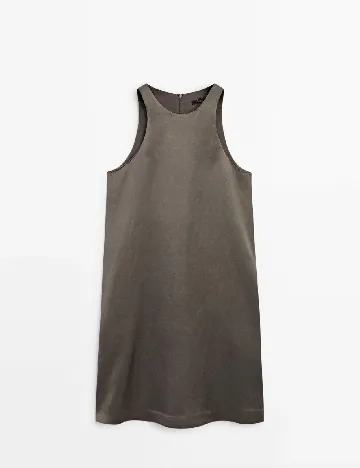 Rochie scurta Massimo Dutti, gri inchis Gri