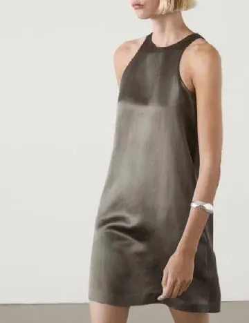 Rochie scurta Massimo Dutti, gri inchis Gri
