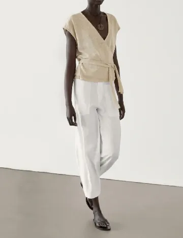 Bluza Massimo Dutti, bej Crem