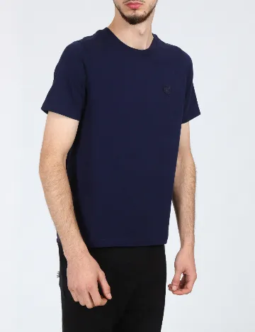 Tricou Double A by Wood Wood, bleumarin Albastru
