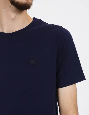 Tricou Double A by Wood Wood, bleumarin Albastru