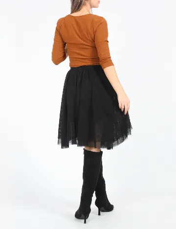 Fusta Bershka, negru Negru