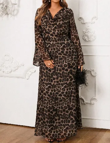 Rochie lunga SHEIN CURVE, animal print Animal print