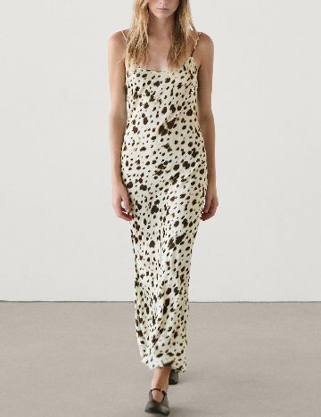 Rochie lunga Massimo Dutti, animal print