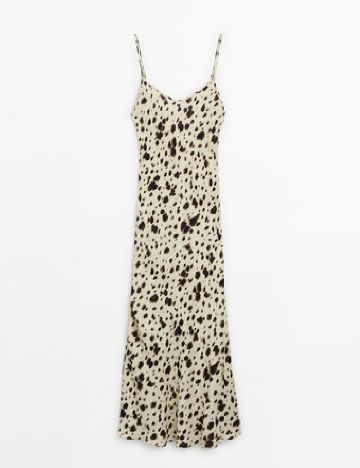 Rochie lunga Massimo Dutti, animal print