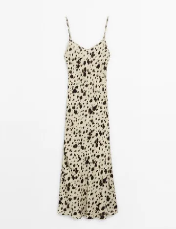 Rochie lunga Massimo Dutti, animal print Animal print