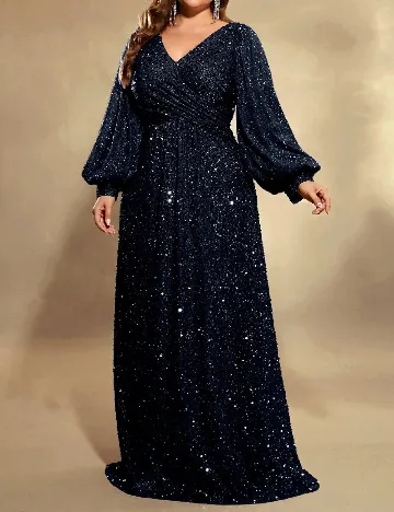 Rochie lunga SHEIN CURVE, bleumarin Albastru