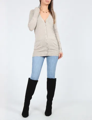 Cardigan Zra, bej Crem
