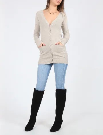 Cardigan Zra, bej Crem