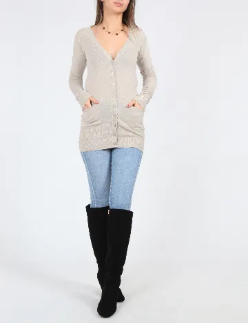 Cardigan Zra, bej Crem