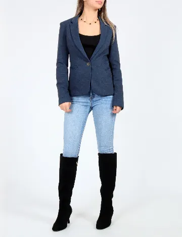 Sacou Bershka, albastru Albastru