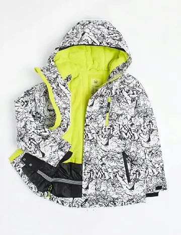 Geaca Cool Club, alb/negru Negru