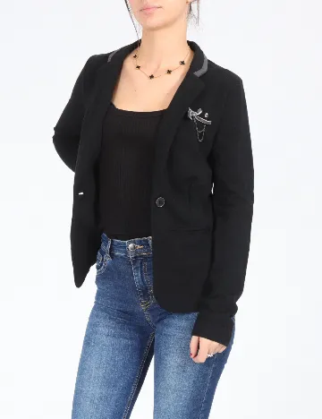 Sacou Bershka, negru Negru