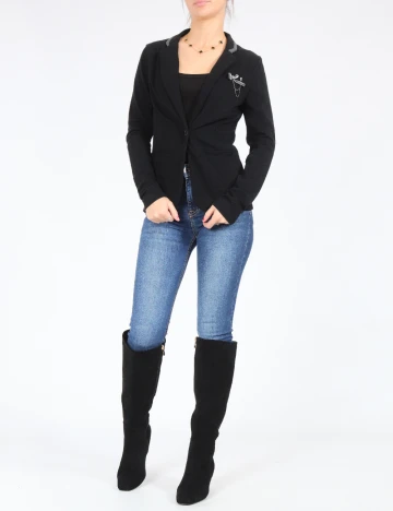 Sacou Bershka, negru Negru