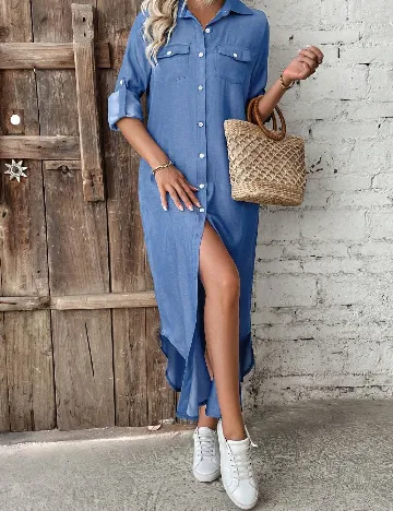 Rochie medie SHEIN, albastru Albastru