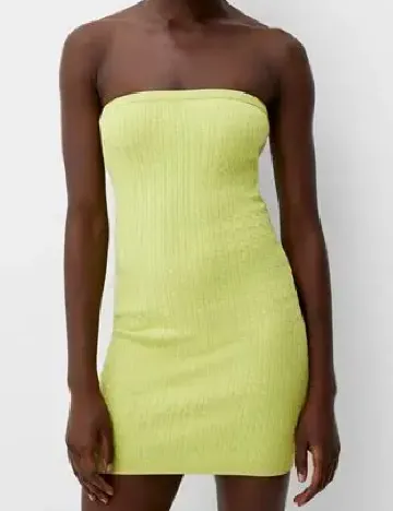 Rochie scurta Bershka, verde Verde