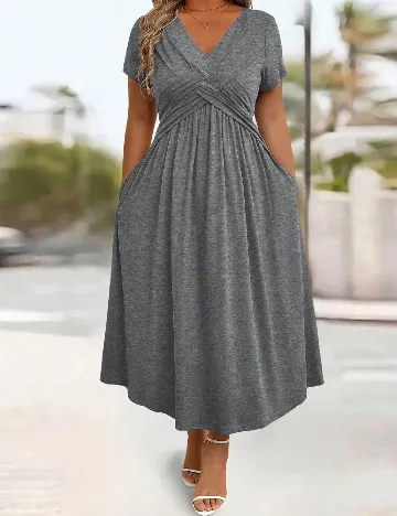 Rochie medie SHEIN CURVE, gri Gri