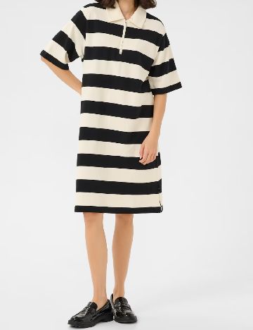 Rochie scurta Kaffe, negru/ecru