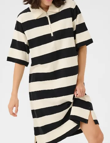 Rochie scurta Kaffe, negru/ecru Alb