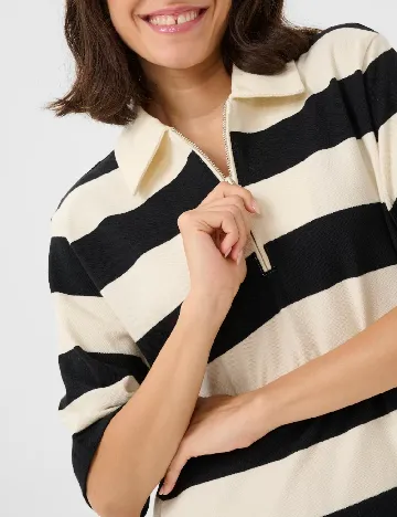Rochie scurta Kaffe, negru/ecru Alb