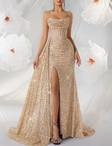 Rochie lunga SHEIN, crem